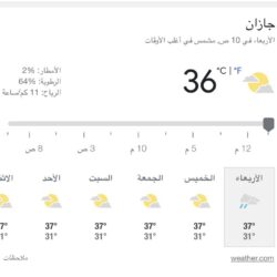 “الأرصاد”: أمطار متوسطة إلى غزيرة على جازان